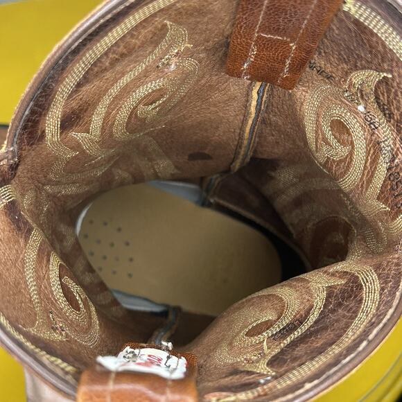 Tony Lama CZ906 Brittle Ostrich Quill Cowboy Western Mens Boots Size 10 D - Picture 15 of 16